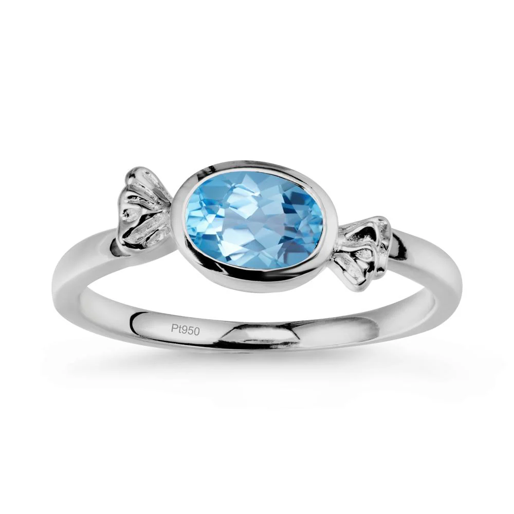 Candy Inspired Solitaire Swiss Blue Topaz Ring - Image 8
