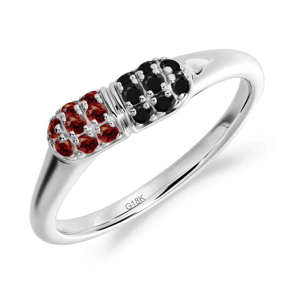 Capsule Inspired Cluster Garnet and Black Spinel Ring - Image 6