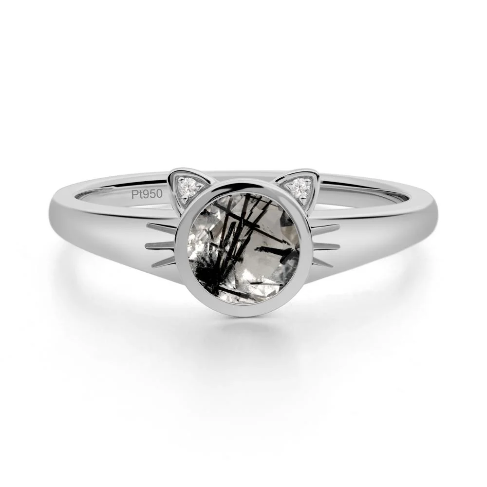 Car Ear Inspired Black Rutilated Quartz Ring - Image 9