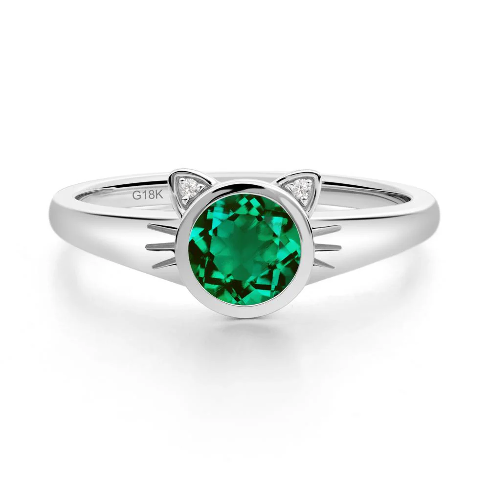 Car Ear Inspired Emerald Ring - Image 5