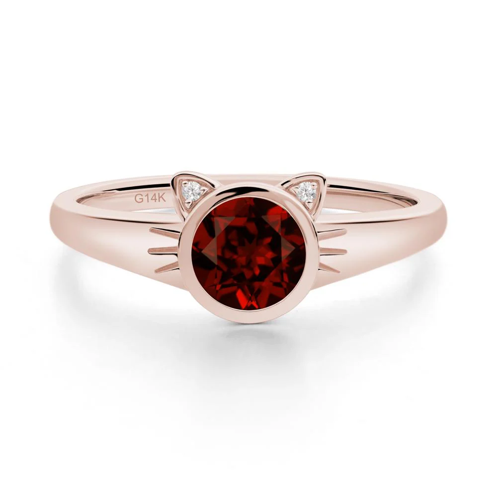 Car Ear Inspired Garnet Ring - Image 2
