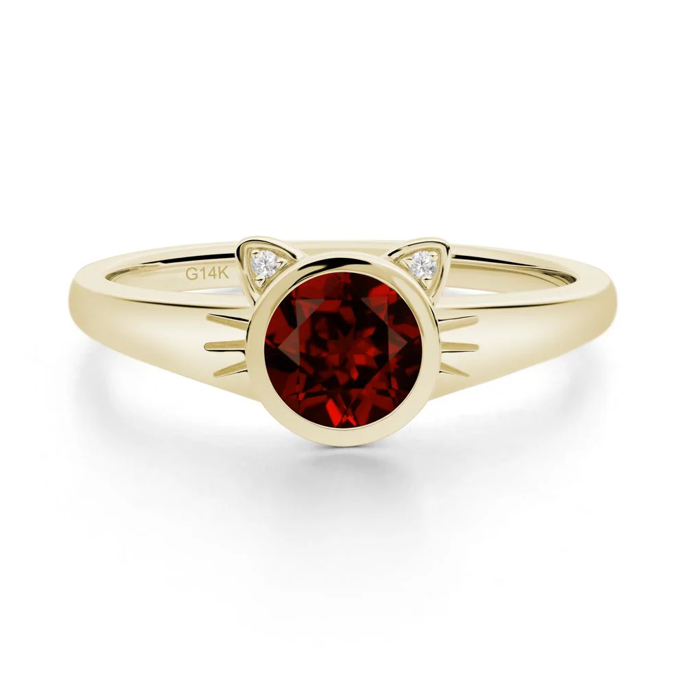 Car Ear Inspired Garnet Ring - Image 4