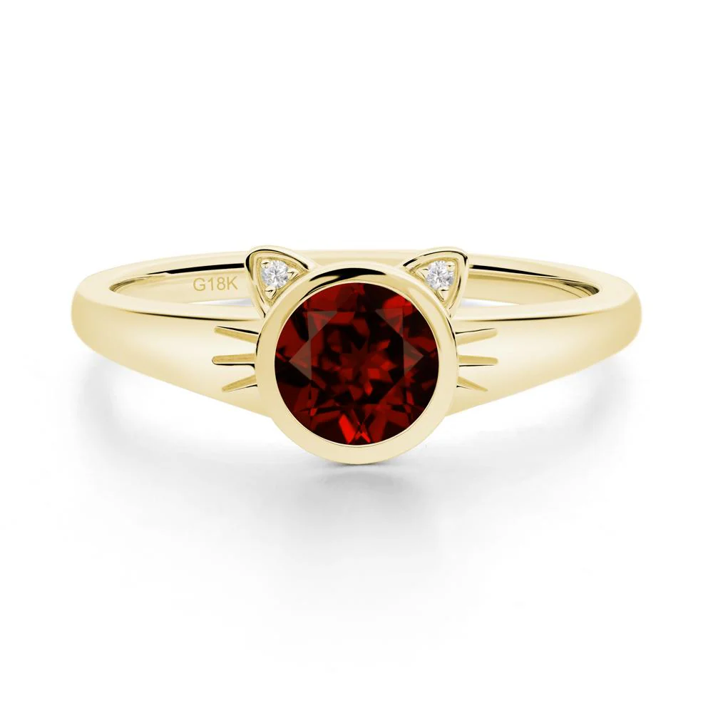 Car Ear Inspired Garnet Ring - Image 6