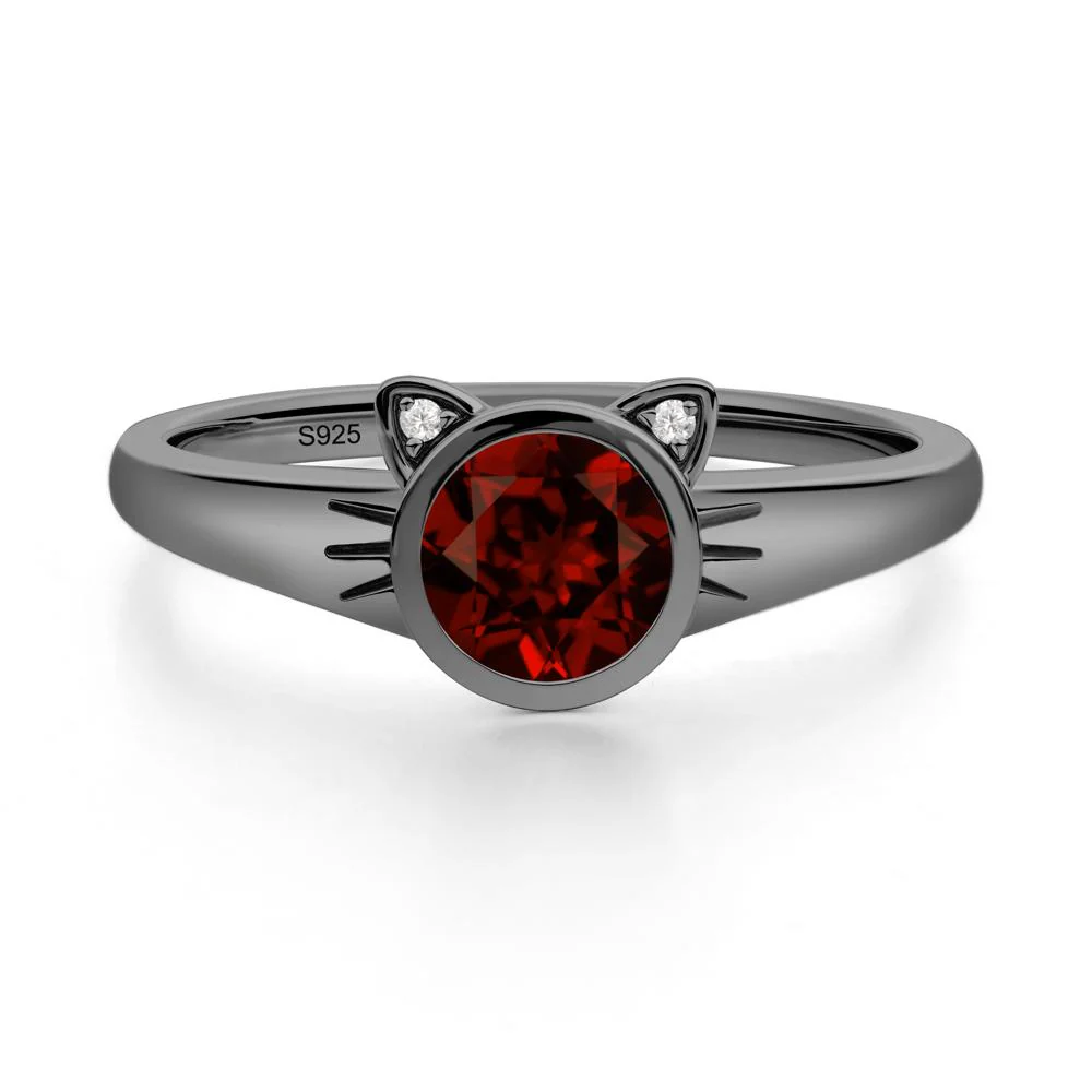 Car Ear Inspired Garnet Ring - Image 7