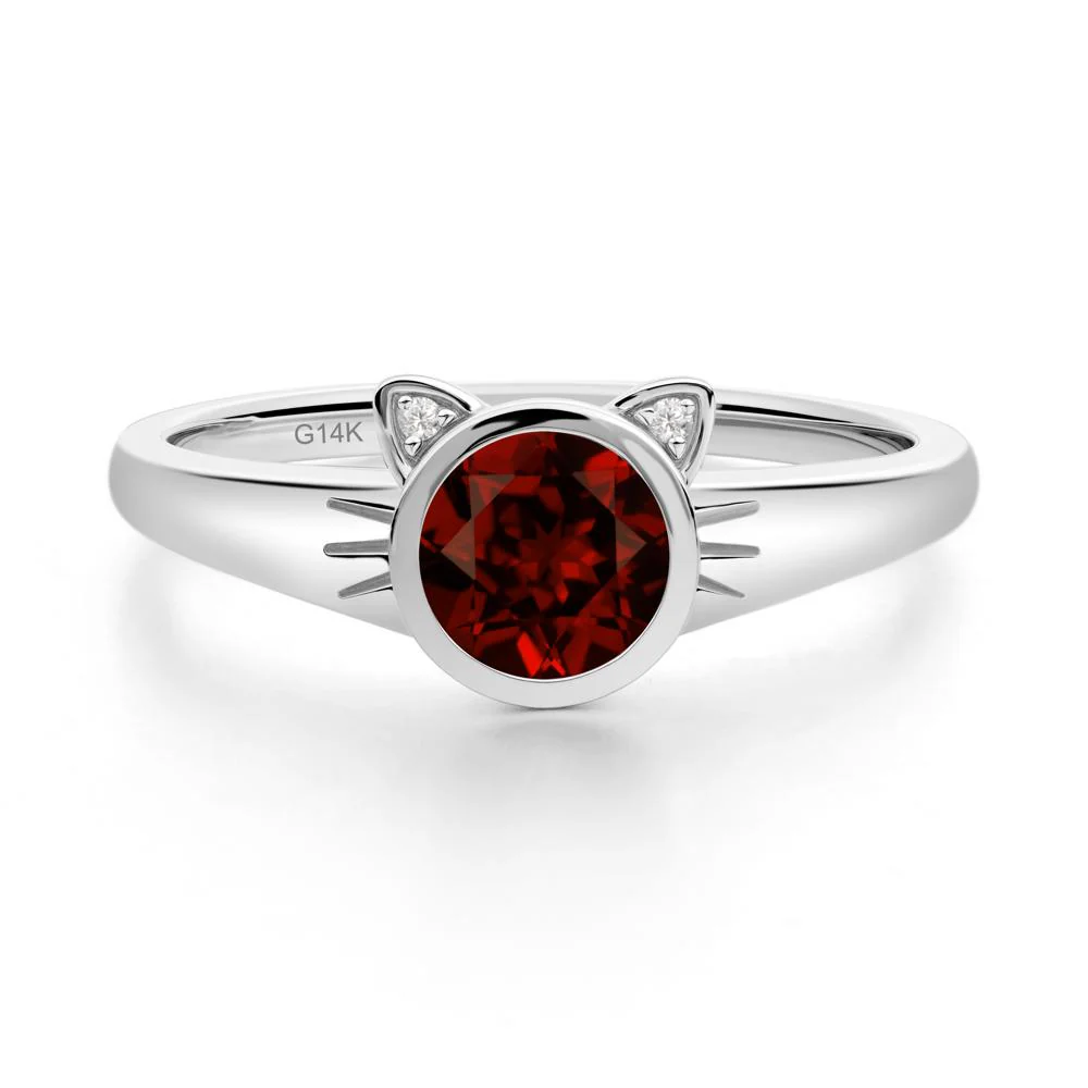 Car Ear Inspired Garnet Ring - Image 8