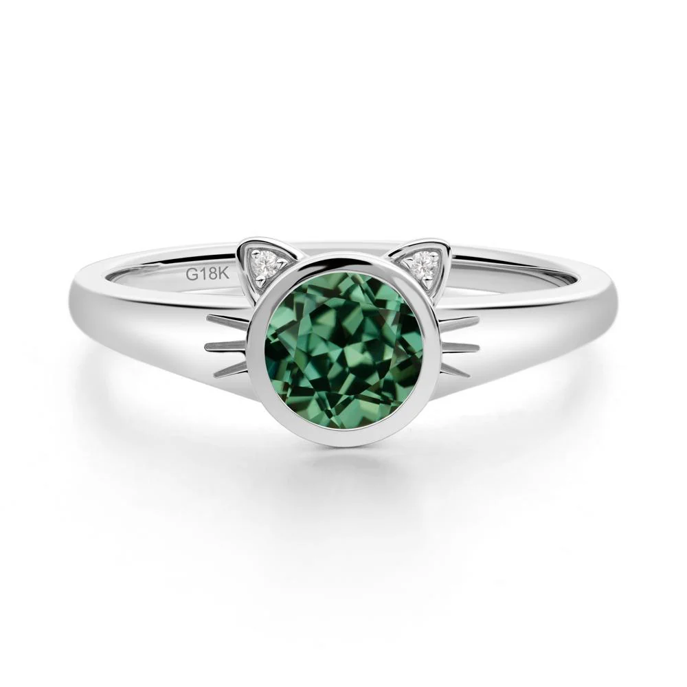 Car Ear Inspired Green Sapphire Ring - Image 8