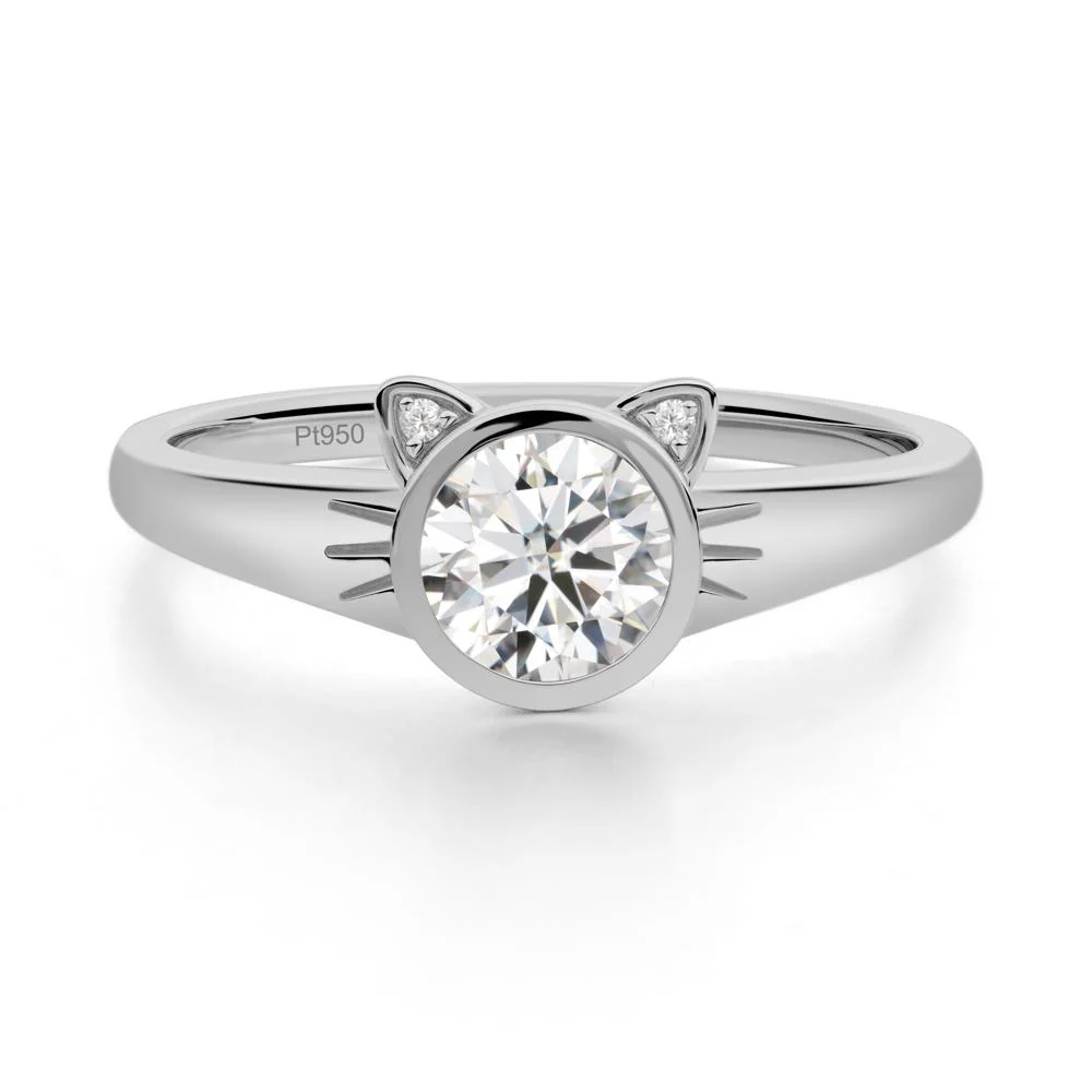 Car Ear Inspired Moissanite Ring