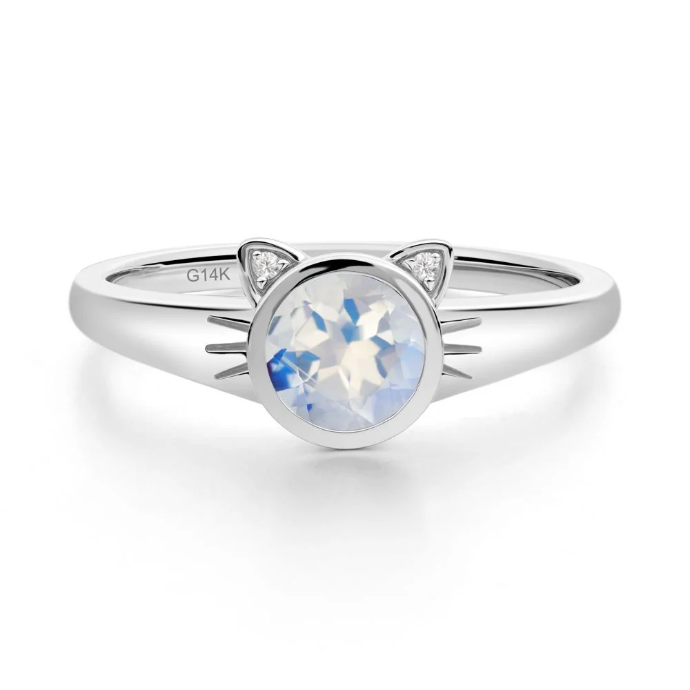 Car Ear Inspired Moonstone Ring