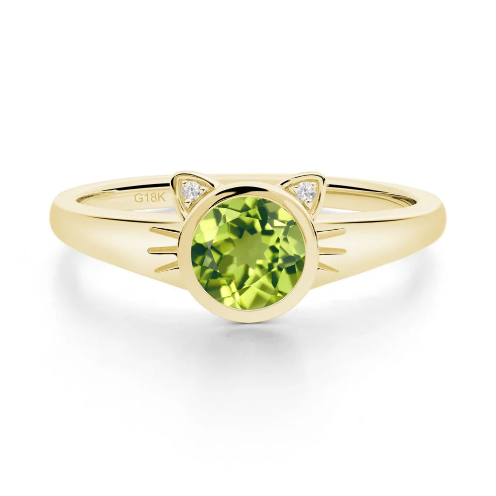 Car Ear Inspired Peridot Ring - Image 6