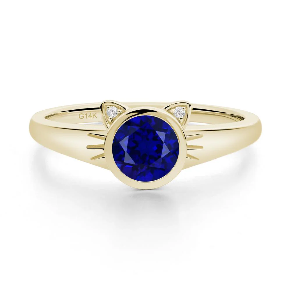 Car Ear Inspired Sapphire Ring