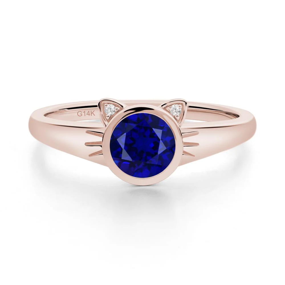 Car Ear Inspired Sapphire Ring - Image 3