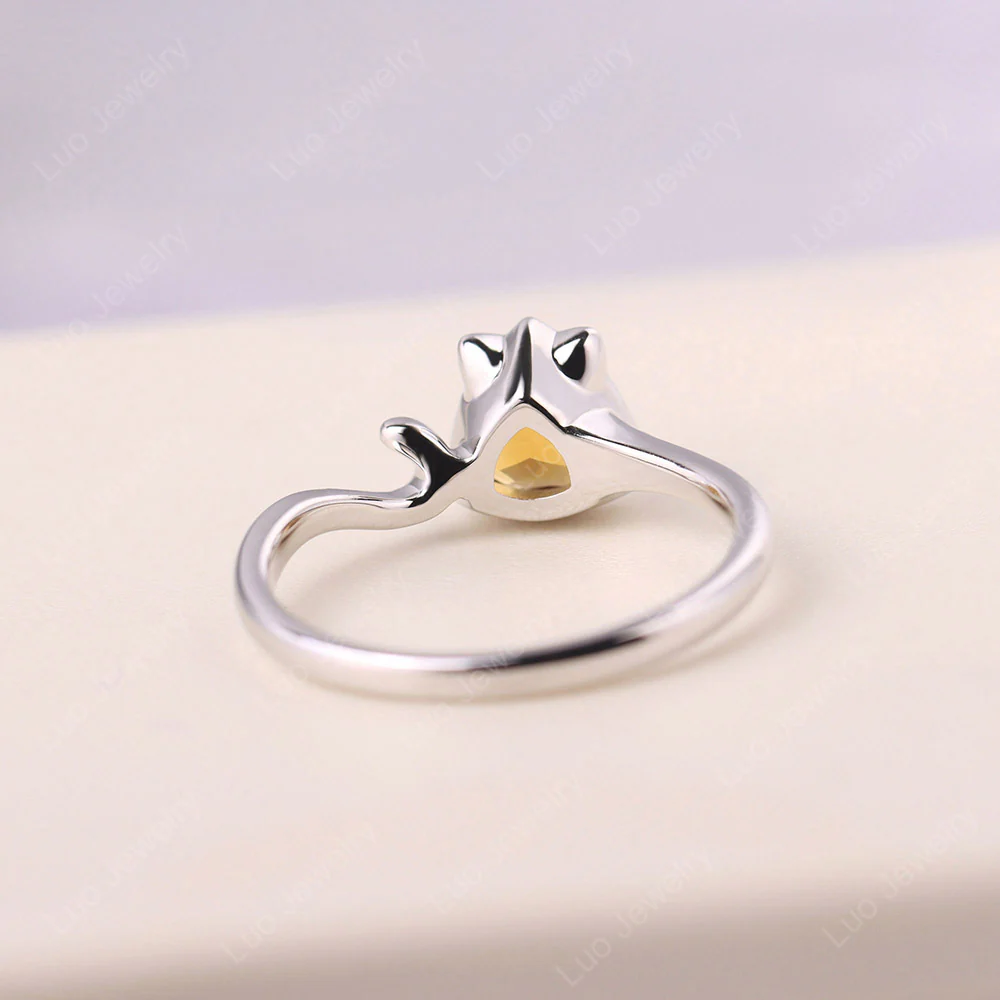 Citrine Cat Inspired Ring - Image 3