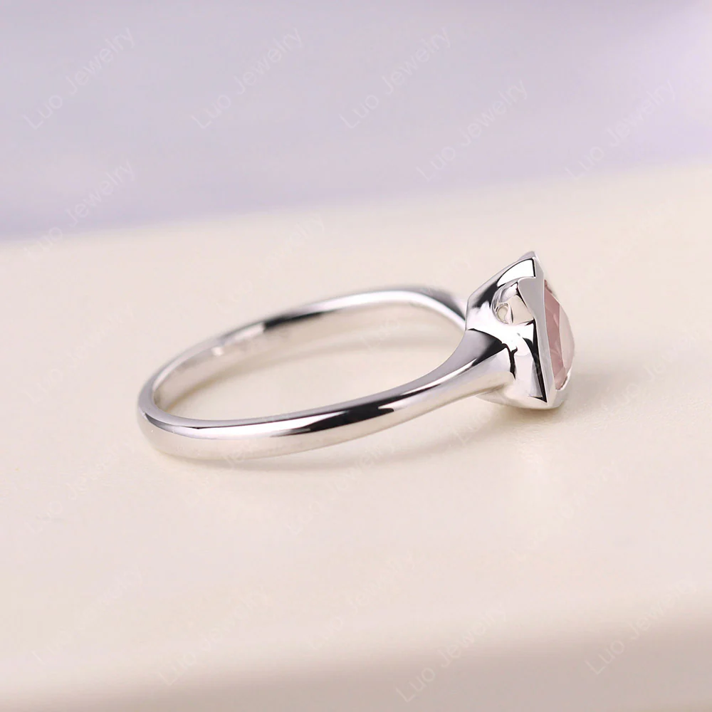 Rose Quartz Cat Inspired Ring - Image 4
