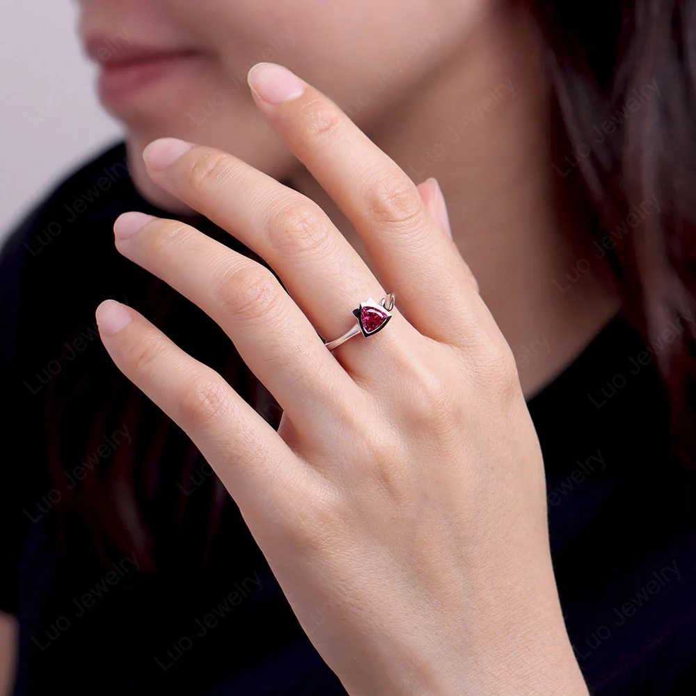 Ruby Cat Inspired Ring - Image 6