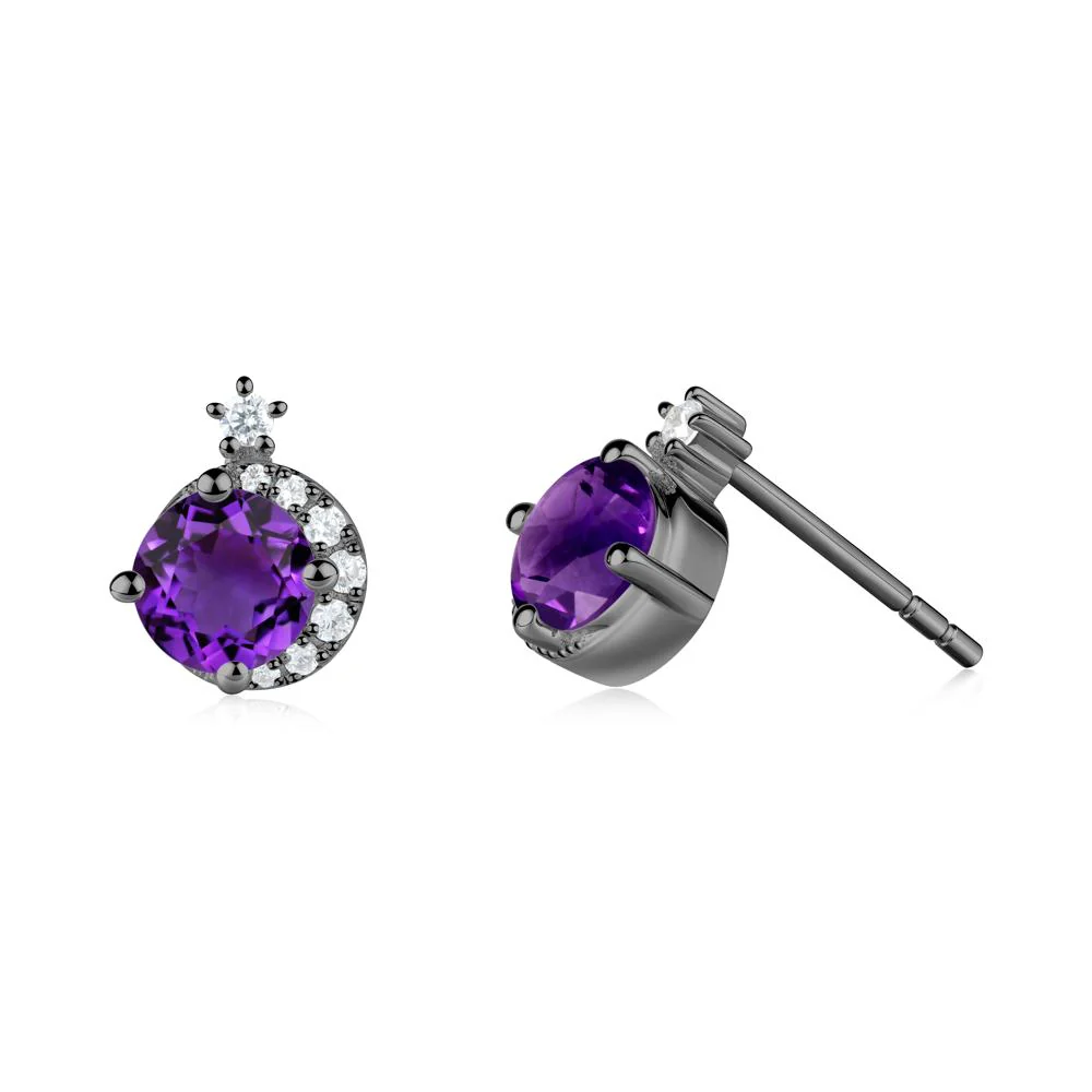 Celestial Amethyst Stud Earrings