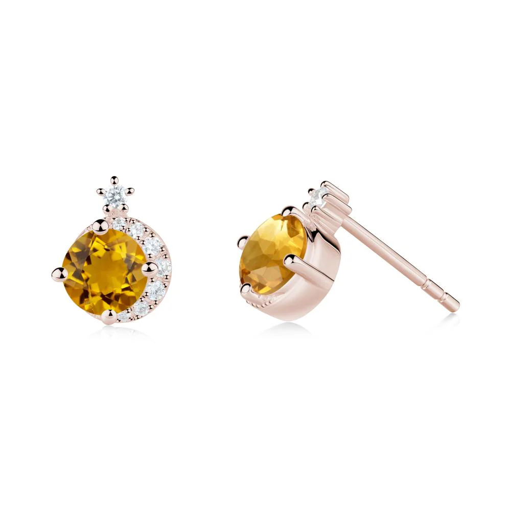 Celestial Citrine Stud Earrings - Image 4