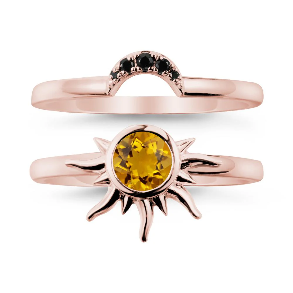 Celestial Citrine Sun Ring Set - Image 4