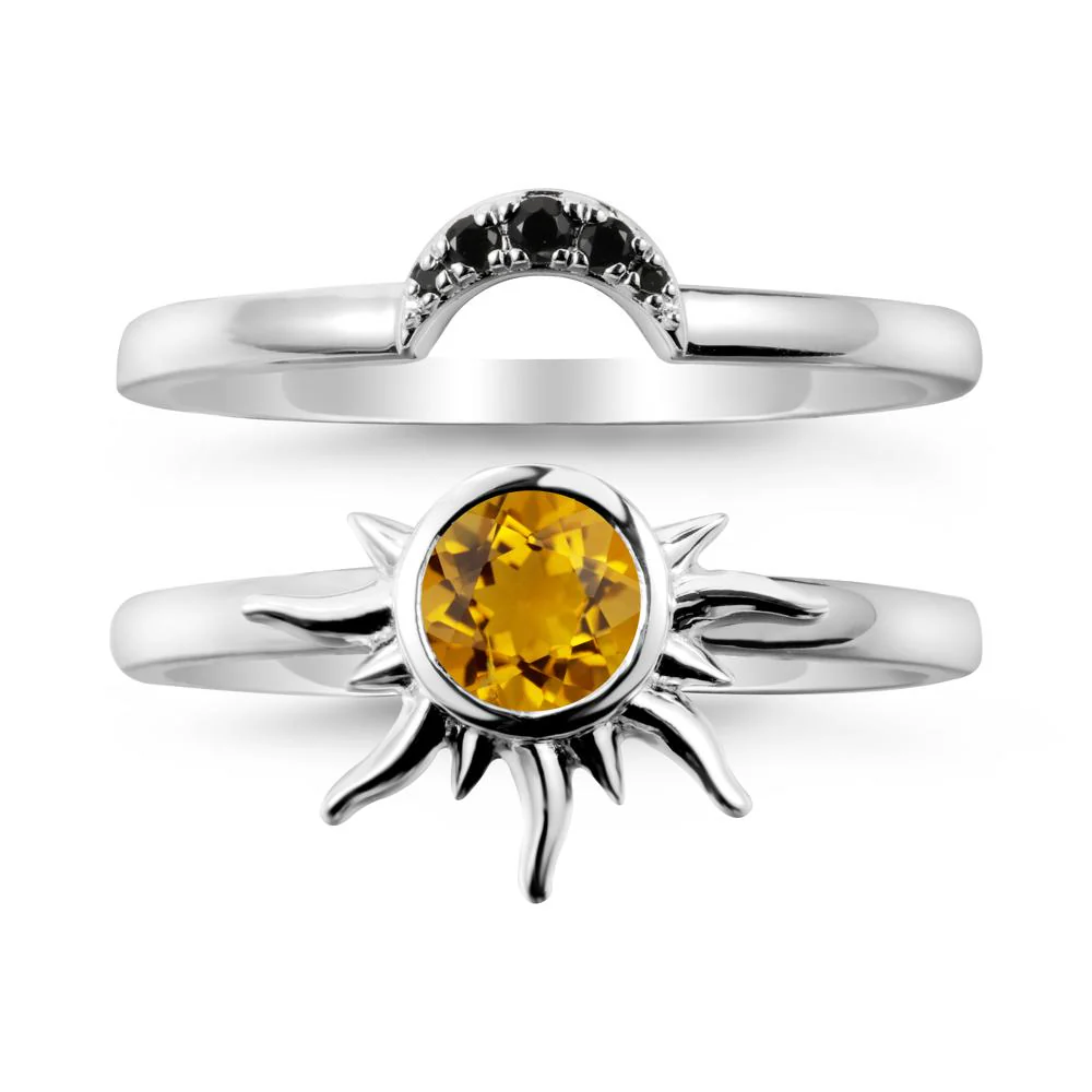 Celestial Citrine Sun Ring Set - Image 5
