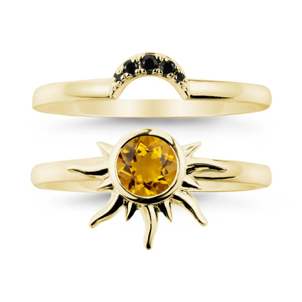Celestial Citrine Sun Ring Set - Image 6