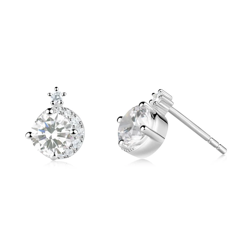 Celestial Cubic Zirconia Stud Earrings - Image 3