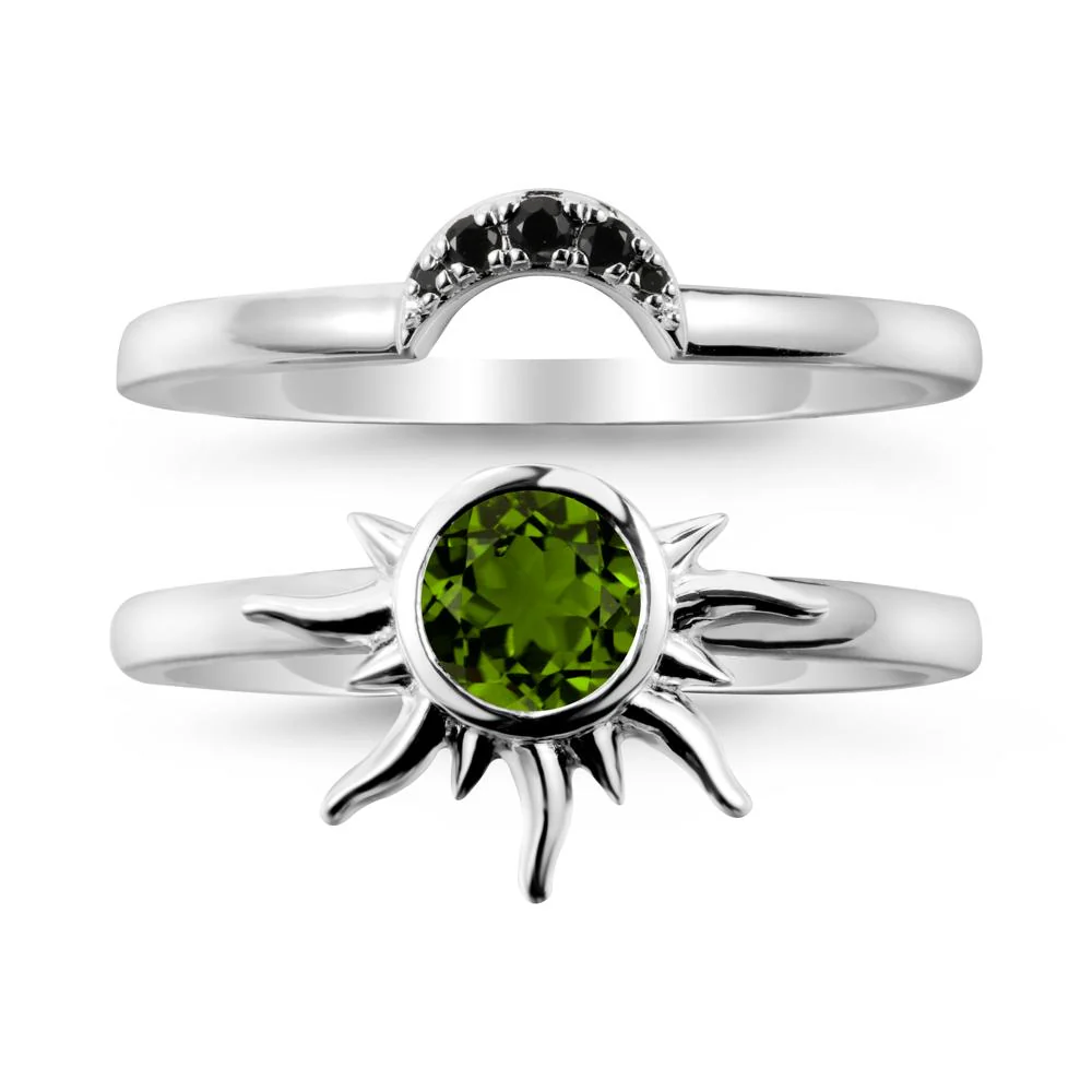 Celestial Diopside Sun Ring Set - Image 2