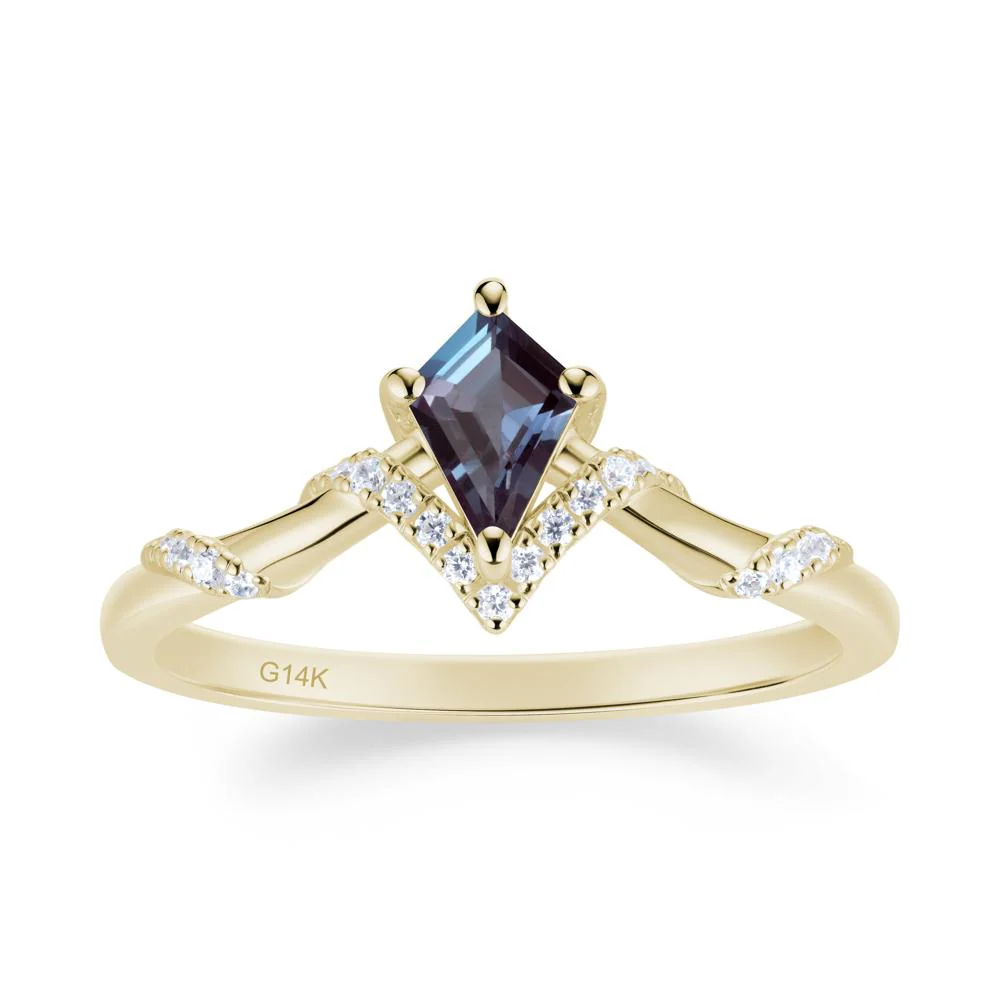 Celestial Kite Cut Alexandrite Promise Ring - Image 6