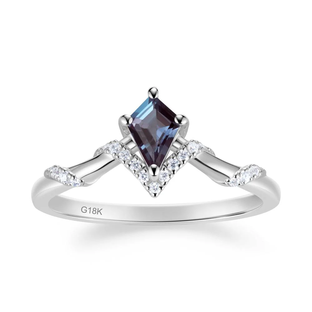Celestial Kite Cut Alexandrite Promise Ring - Image 7