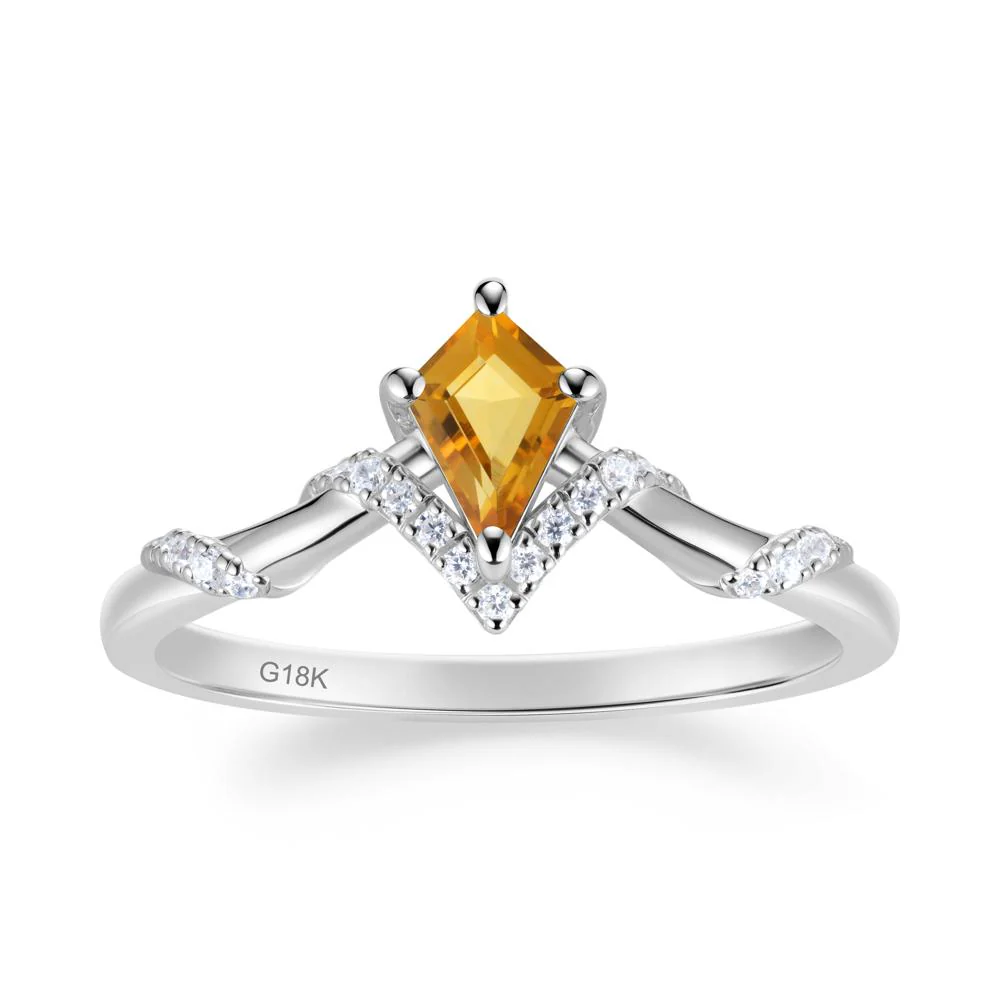 Celestial Kite Cut Citrine Promise Ring - Image 5