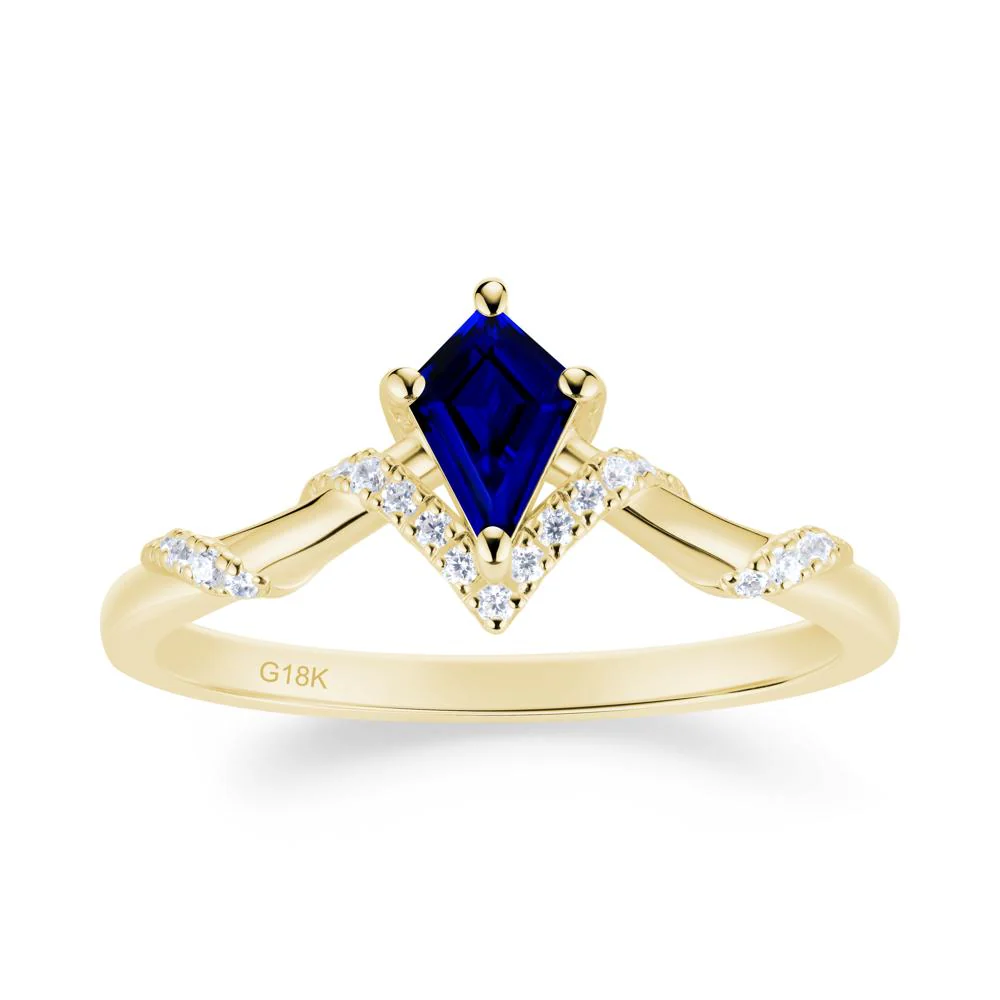 Celestial Kite Cut Sapphire Promise Ring - Image 6