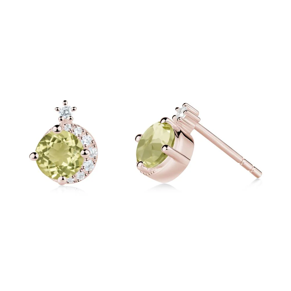Celestial Lemon Quartz Stud Earrings - Image 5
