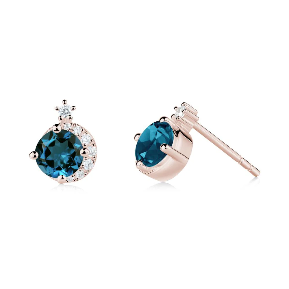 Celestial London Blue Topaz Stud Earrings - Image 2