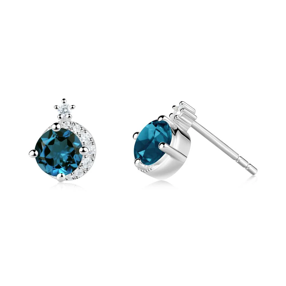 Celestial London Blue Topaz Stud Earrings - Image 7