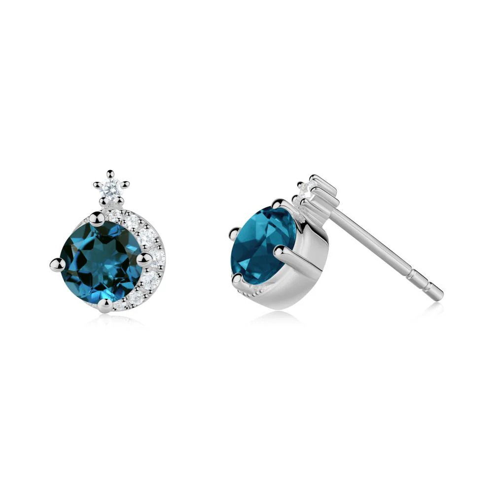 Celestial London Blue Topaz Stud Earrings - Image 9