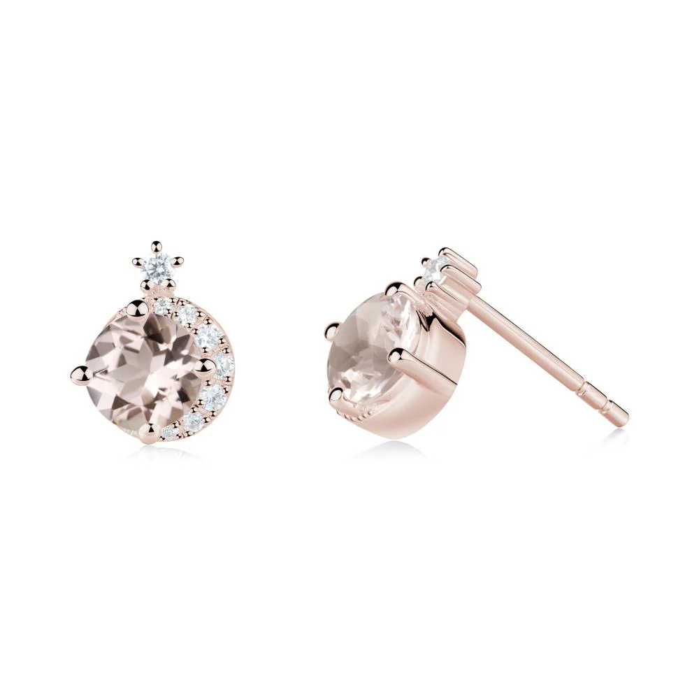 Celestial Morganite Stud Earrings - Image 7