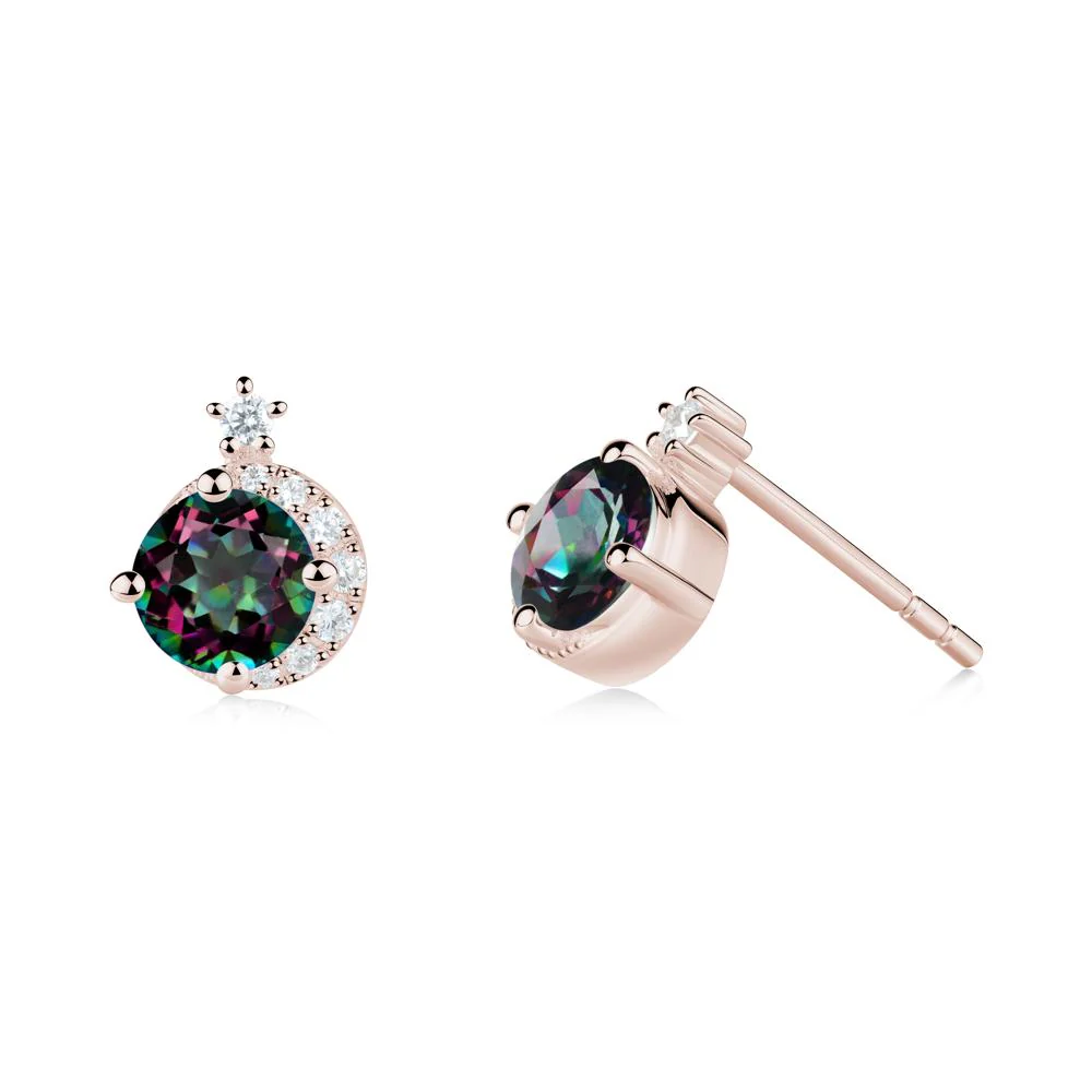 Celestial Mystic Topaz Stud Earrings - Image 6