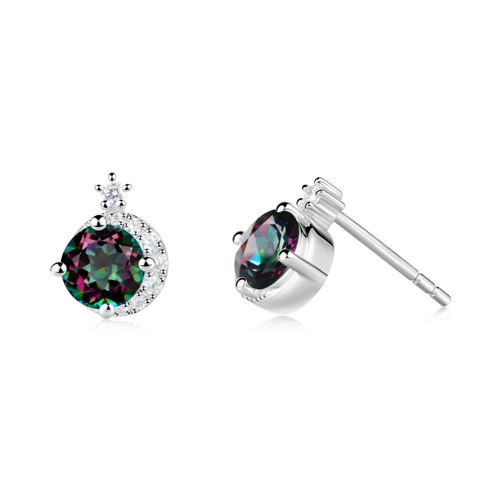 Celestial Mystic Topaz Stud Earrings - Image 8