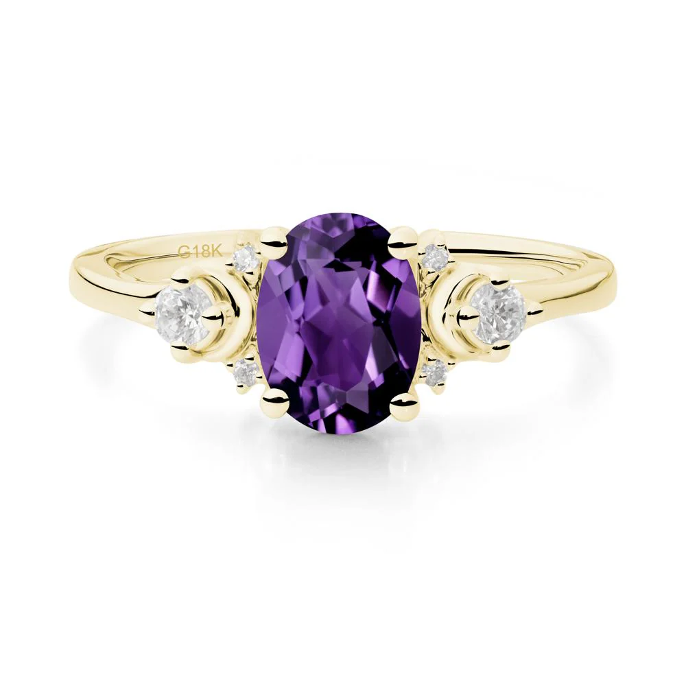 Celestial Oval Amethyst Ring - Image 2