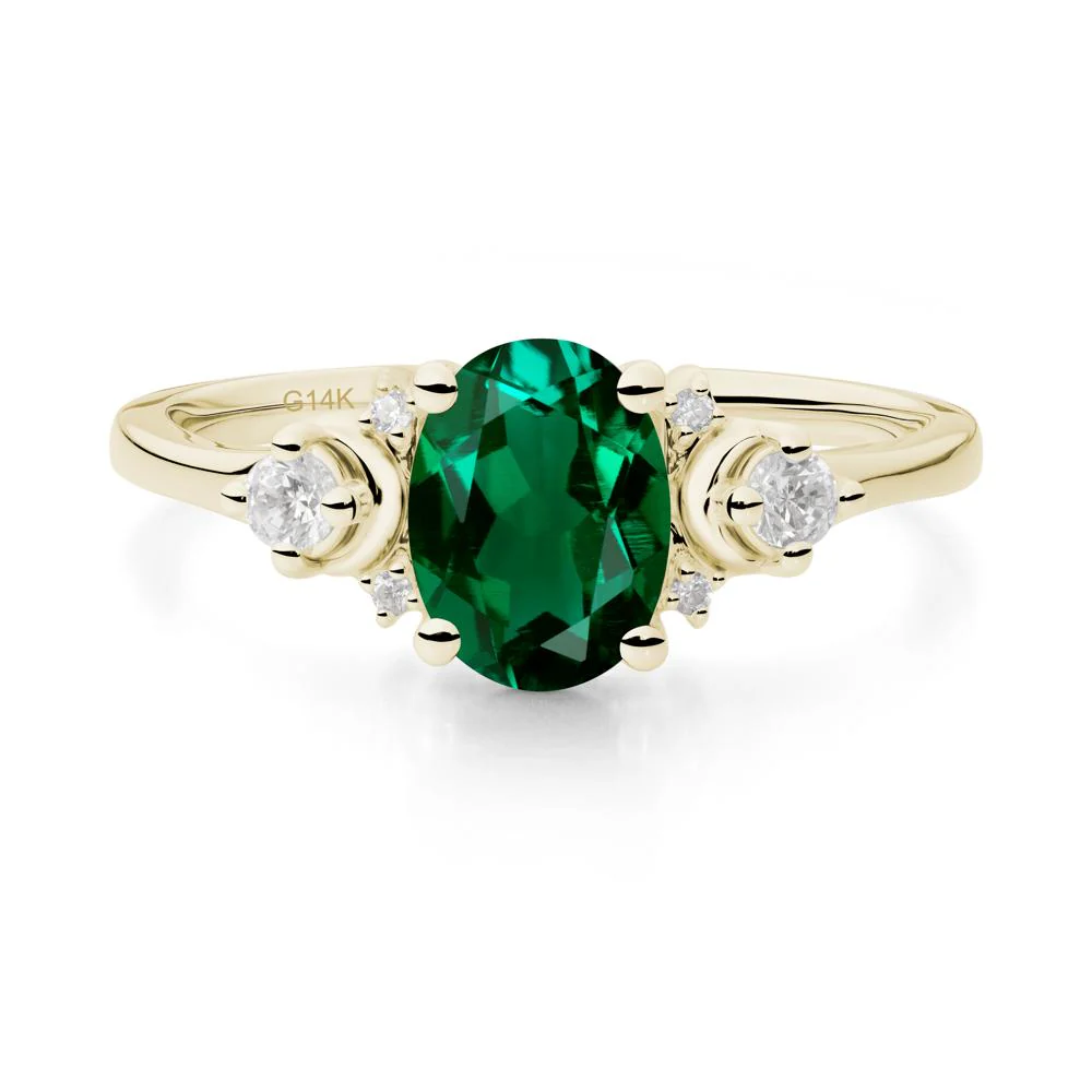 Celestial Oval Emerald Ring - Image 2