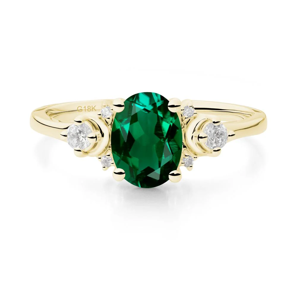 Celestial Oval Emerald Ring - Image 9