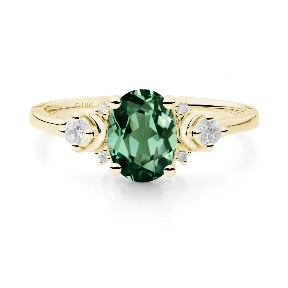 Celestial Oval Green Sapphire Ring - Image 6