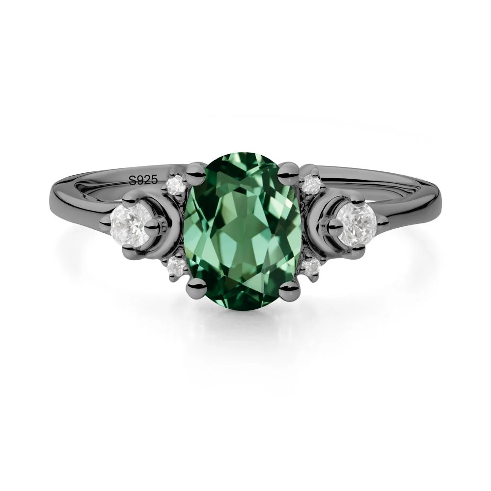 Celestial Oval Green Sapphire Ring - Image 7