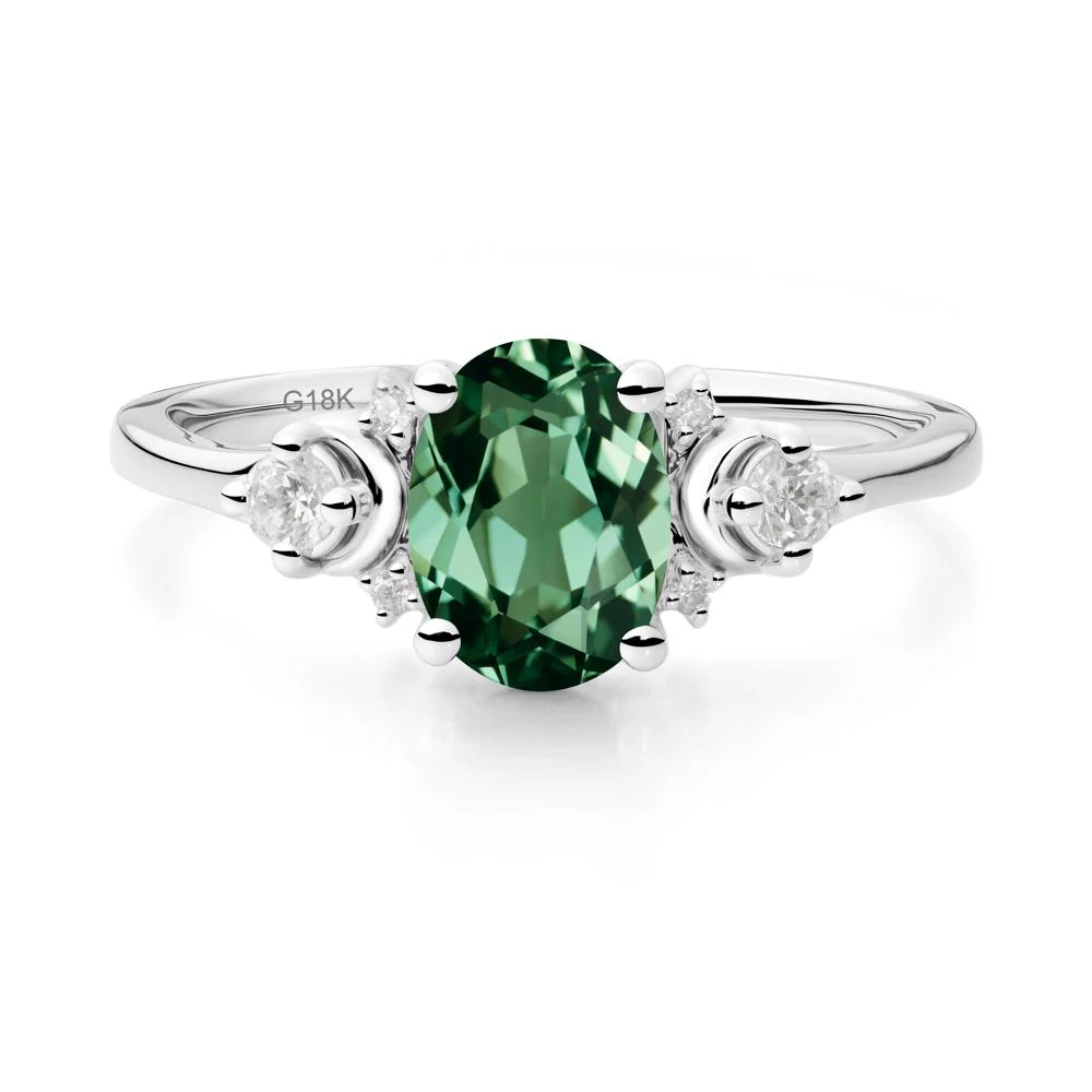Celestial Oval Green Sapphire Ring - Image 8