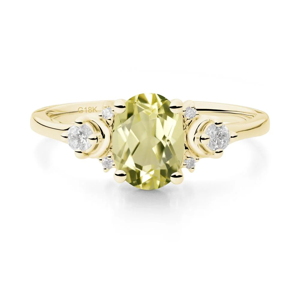 Celestial Oval Lemon Quartz Ring - Image 5