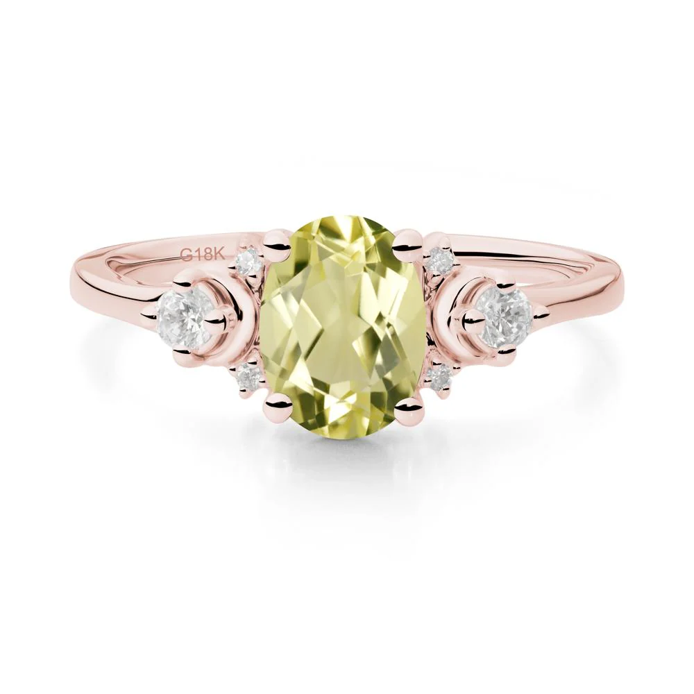 Celestial Oval Lemon Quartz Ring - Image 9