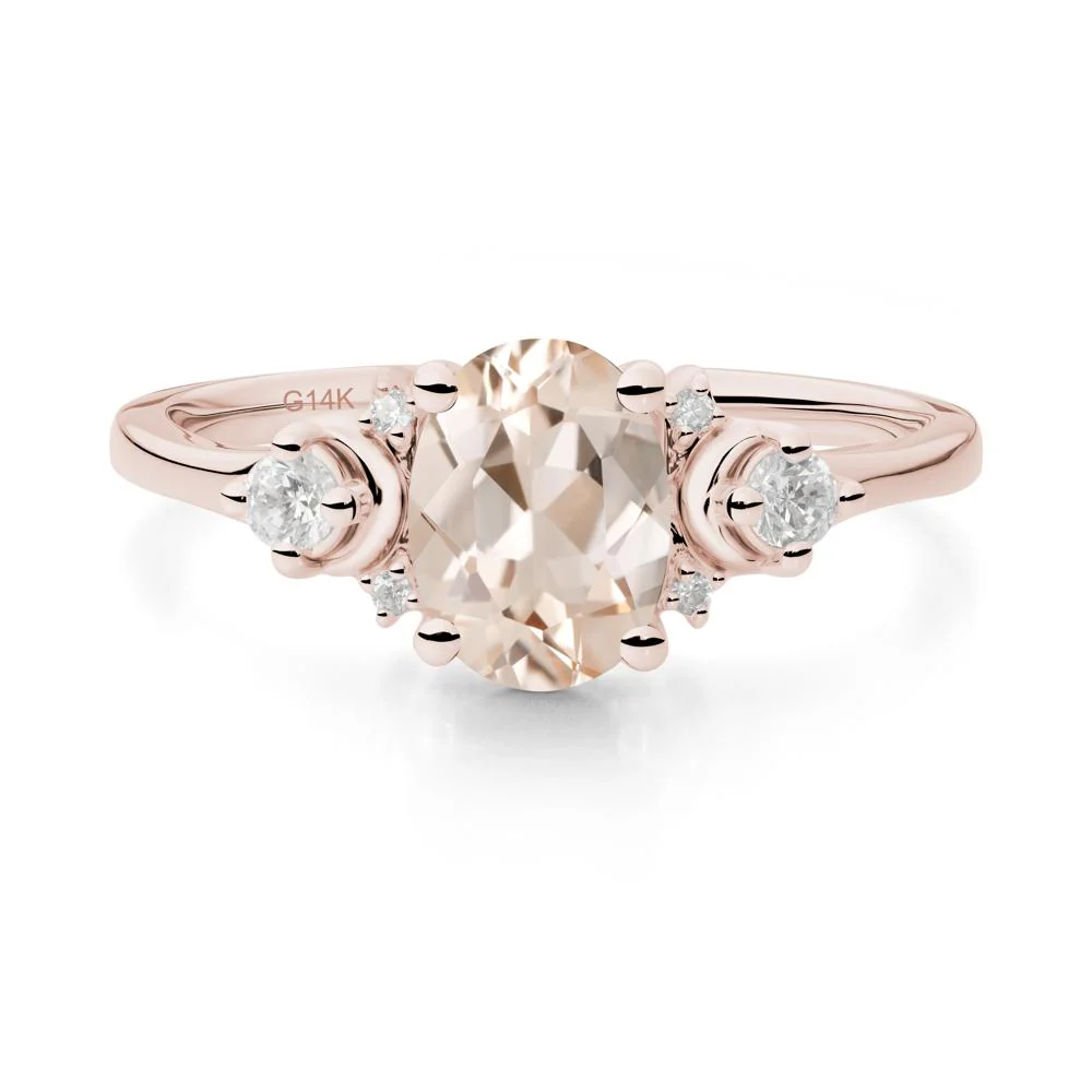 Celestial Oval Morganite Ring - Image 3