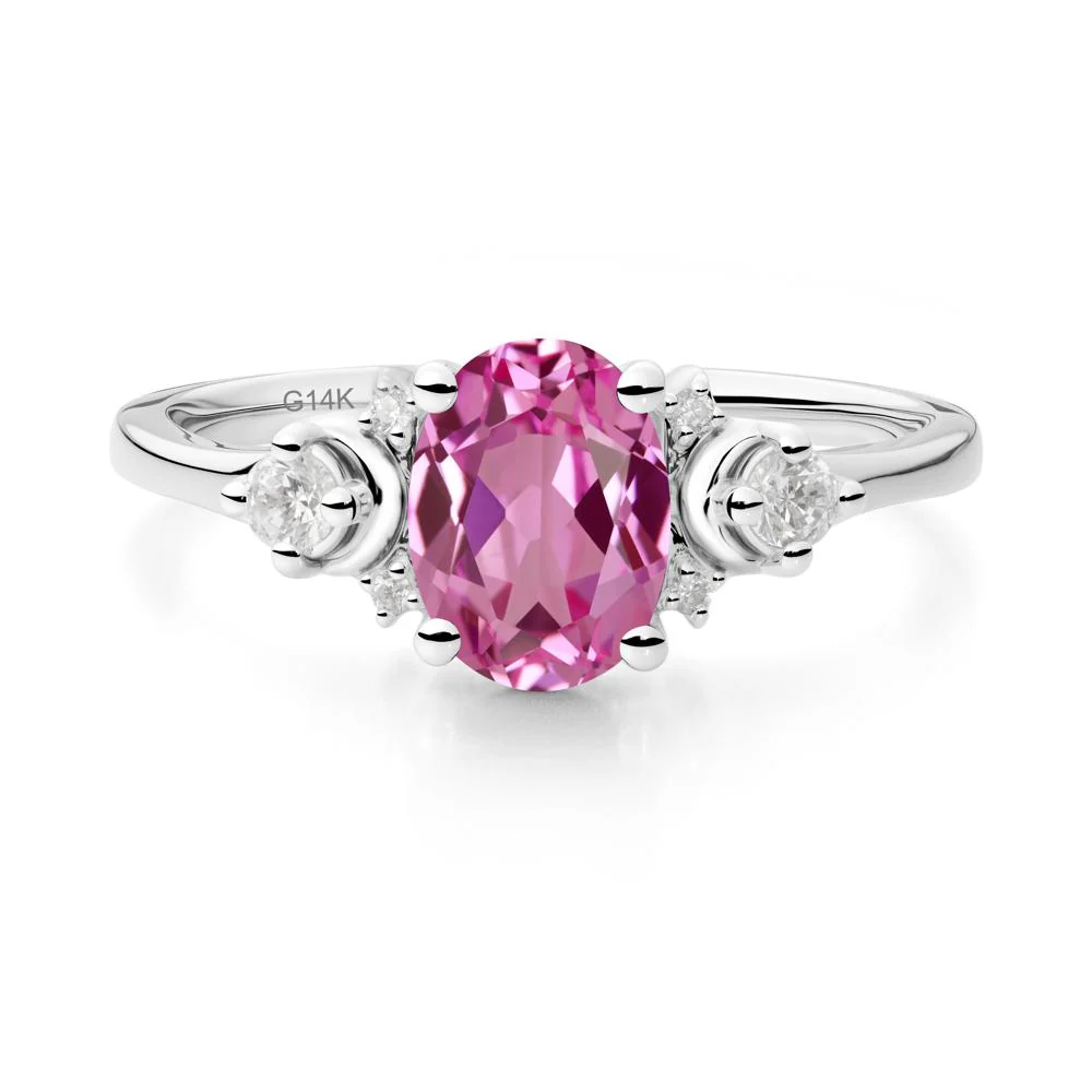 Celestial Oval Pink Sapphire Ring - Image 9