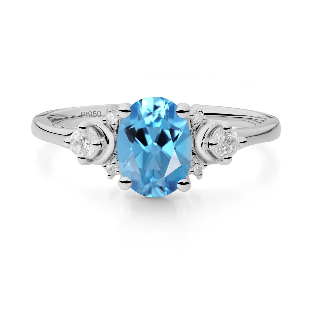 Celestial Oval Swiss Blue Topaz Ring - Image 7