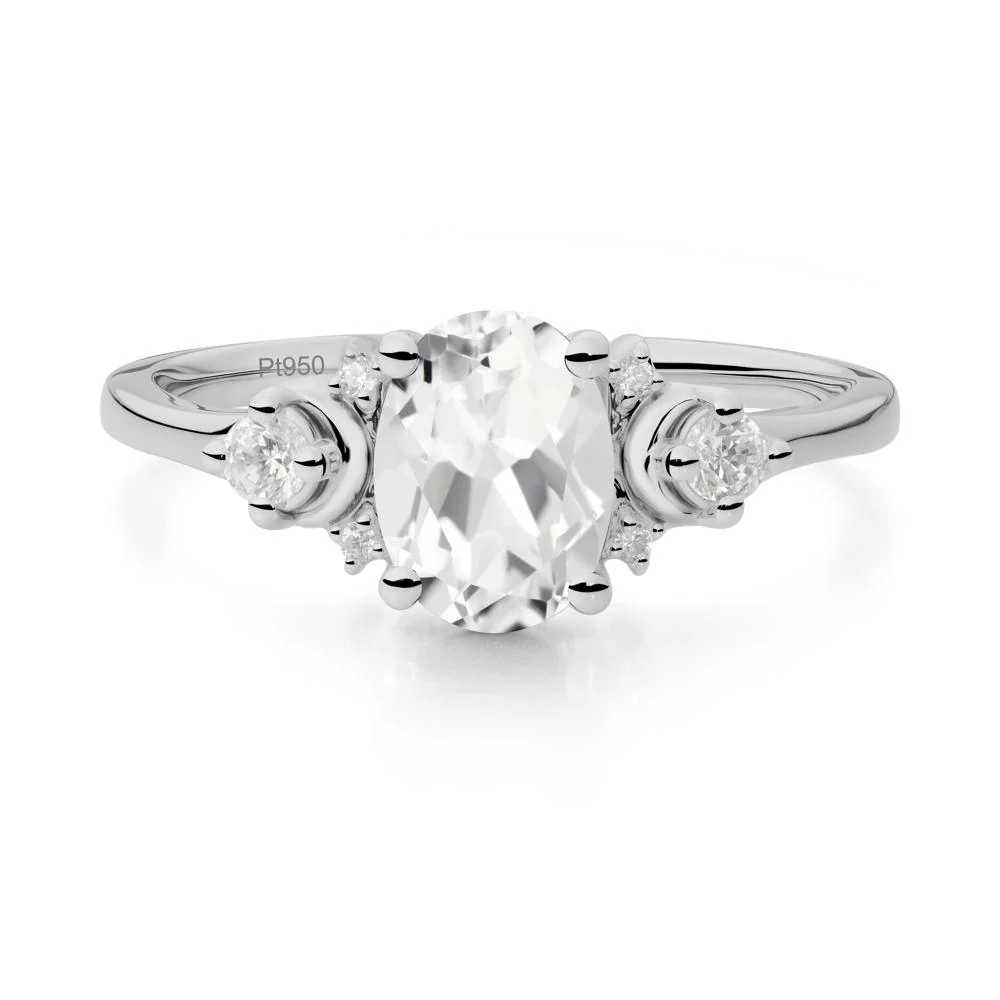Celestial Oval White Topaz Ring - Image 3