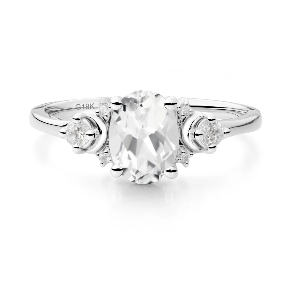 Celestial Oval White Topaz Ring - Image 9