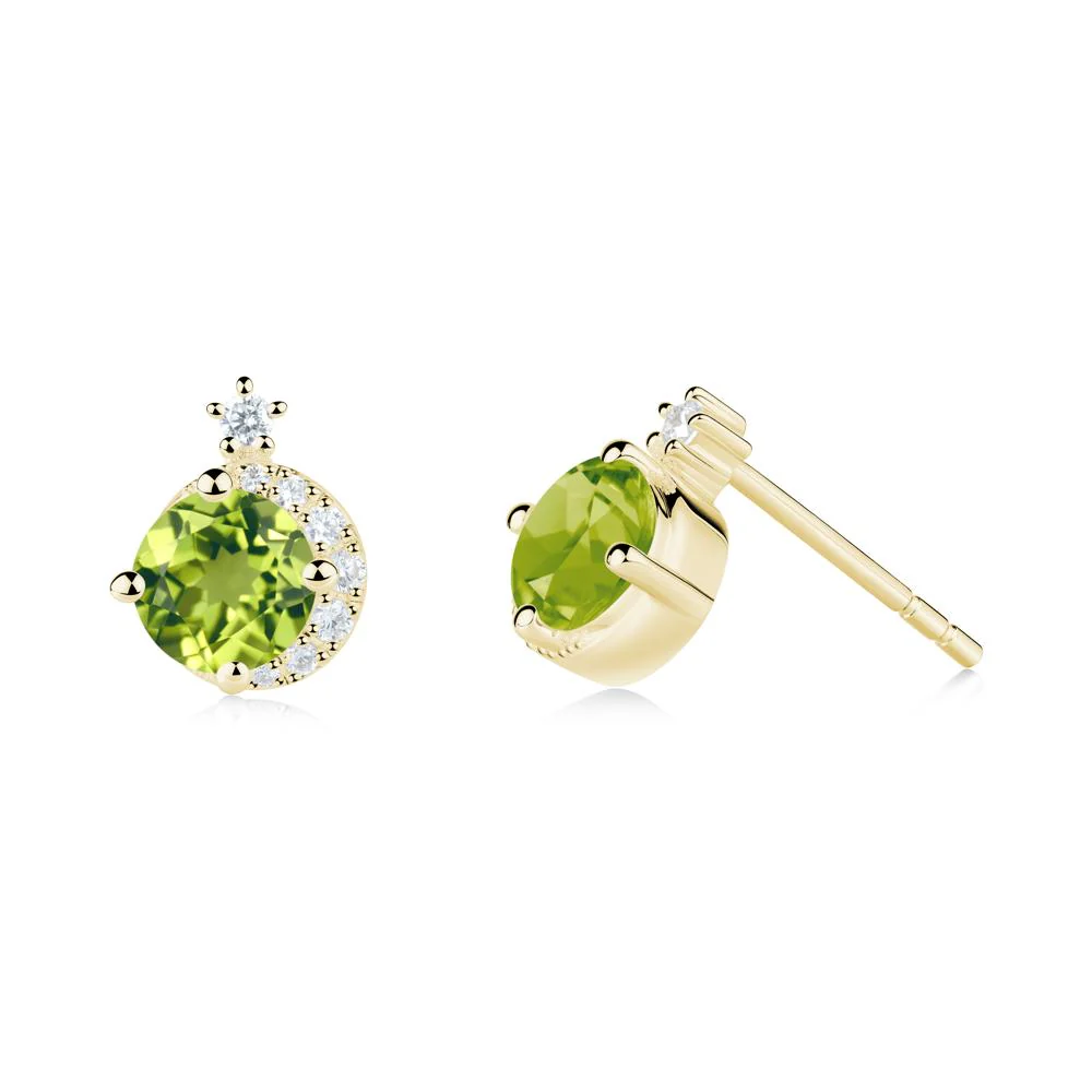 Celestial Peridot Stud Earrings - Image 3